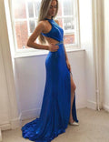 Royal Blue sequin Evening Dress,  Prom Dress   cg10212