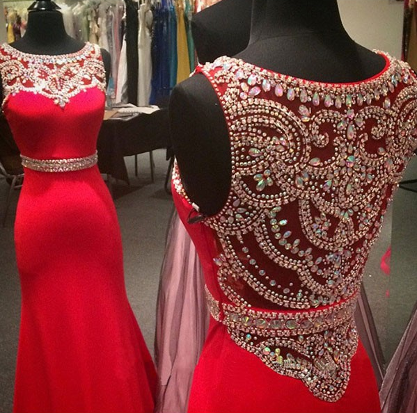 Mermaid Scoop Spandex Long prom Dress   cg10481