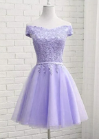 Charming Lavender Sweetheart Knee Length Homecomin Dress   cg10717