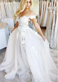 White lace tulle long prom dress, tulle lace formal dress   cg11071
