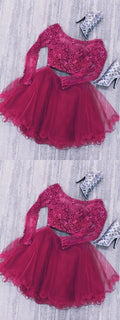 Burgundy Short Homecoming Dress    cg11404
