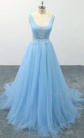 Open Back Lace/Tulle Long Prom Dress 8th Graduation Dress Custom-made    cg11731