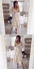 Charming V-Neck A-Line Prom Dresses, Evening Dress Prom Gowns   cg12054