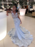 Mermaid formal dress ,shiny prom dress    cg12878
