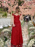 Off the shoulder floor length prom dress with lace    cg14012