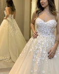 Romantic lace flowers sweetheart ball gown Prom Dresses    cg14463