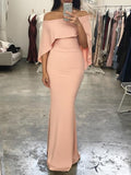 Gorgeous Pink Mermaid Evening Dresses Floor Length Party Prom Gowns   cg14477
