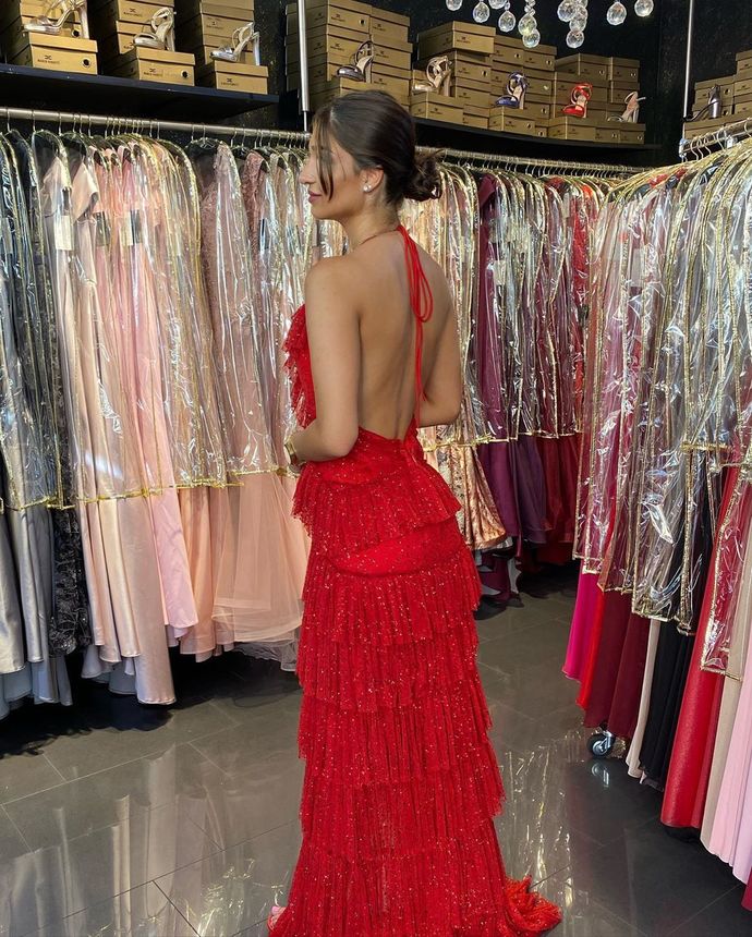Spaghetti Straps A-Line Prom Dresses, Evening Dress     cg15513