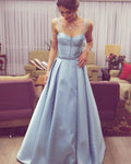A-line Straps Satin Prom Dress    cg16006