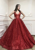 Burgundy prom dress, evening dress, formal dress   cg16647