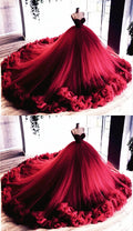 Ball Gown Ruffles Wedding prom Dresses Sweetheart Straps    cg17373