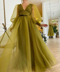 v neck long Prom Dresses,Sweet Prom Gowns   cg18501