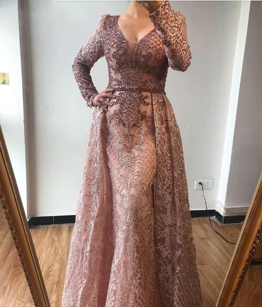 LUXURY ARABIC EVENING PROM GOWNS WITH OVERSKIRT   cg18768