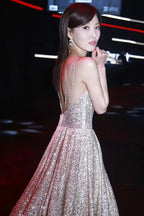 SHINY SEQUINS LONG BALL GOWN DRESS FORMAL DRESS prom dress      cg19107