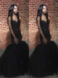 Trumpet/Mermaid Sleeveless Sweetheart Sequins Beading Floor-Length Dresses Prom Dress    cg19525