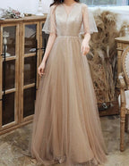 Prom Dress V Neck Women Party Dress Sequins Long Evening Dress    cg19548