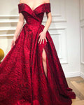 Off Shoulder Sweetheart Neck Long Senior Prom Dress, Evening Dress    cg19799