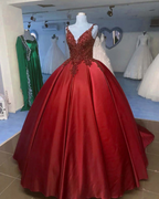 prom dresses V Neck Embellished Beads Green Wedding Dresses Ball Gowns Lace    cg19970
