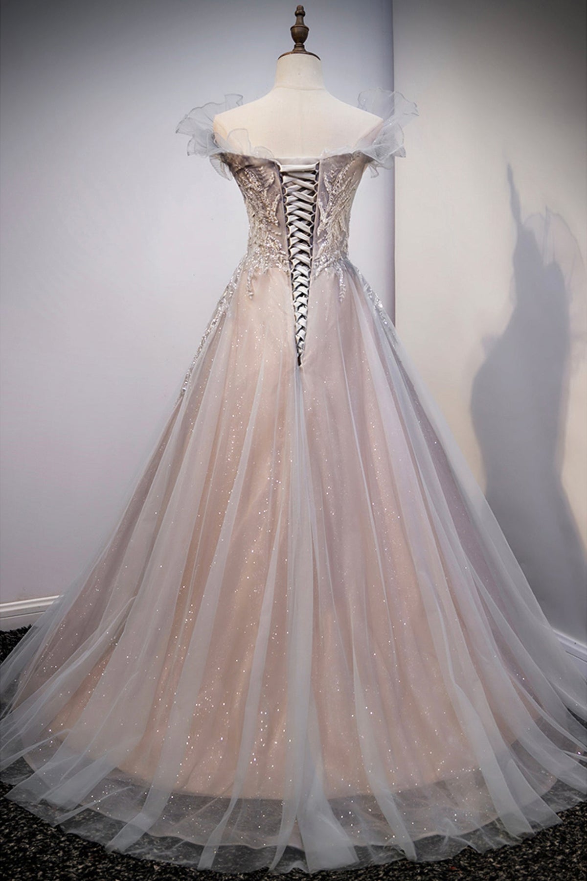 CUTE LACE LONG A LINE PROM DRESS EVENING DRESS    cg21203