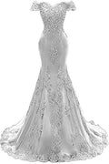 Off The Shoulder Prom Dresses Long Mermaid Sweetheart Beaded Lace Formal Evening Ball Gowns for Women         cg22695