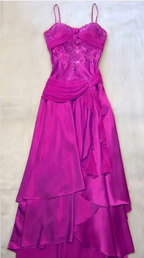 Spaghetti Straps Long Orange Party Dress Evening Dress Prom Dresses     cg25671