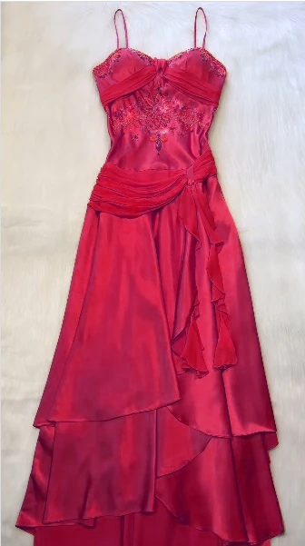 Spaghetti Straps Long Orange Party Dress Evening Dress Prom Dresses     cg25671