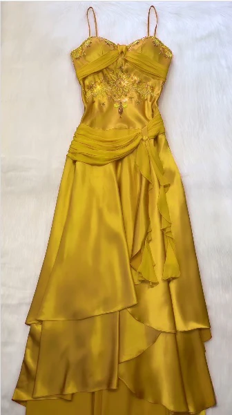 Spaghetti Straps Long Orange Party Dress Evening Dress Prom Dresses     cg25671