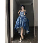 Blue Fairy Princess Prom Dress A Line Cute Party Dress Birthday Dress cg26083