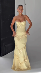 Spaghetti Straps Floral Long Prom Dresses Sheath Sexy Party Dress cg26083