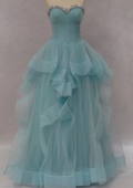 Light Green Tulle Sweetheart Prom Dress  cg7011
