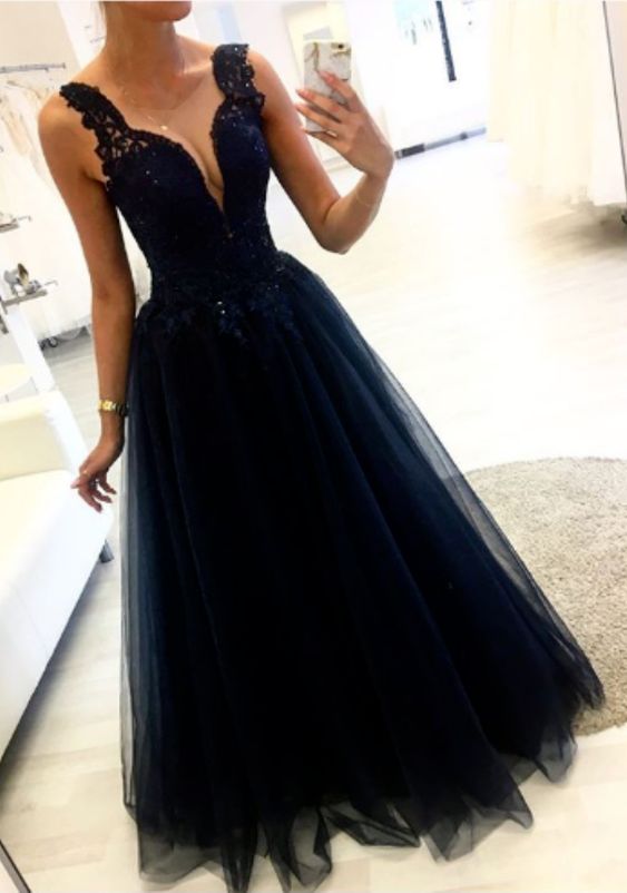 Dark Navy Prom Dress,Long Evening Dress,Evening Dress,Sweet 16 Dress,Long Prom Dresses  cg8592