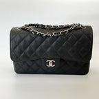 Chanel black jumbo classic flap bag