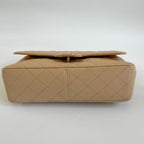 Chanel Jumbo Classic Single Flap Quilted Caviar Light Beige Bag
