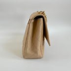 Chanel Jumbo Classic Single Flap Quilted Caviar Light Beige Bag