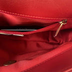 Chanel Red Quilted Leather 19 Flap Bag