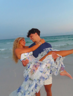 Classic Blue Floral Prom Dresses Long Prom Gowns