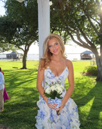 Classic Blue Floral Prom Dresses Long Prom Gowns