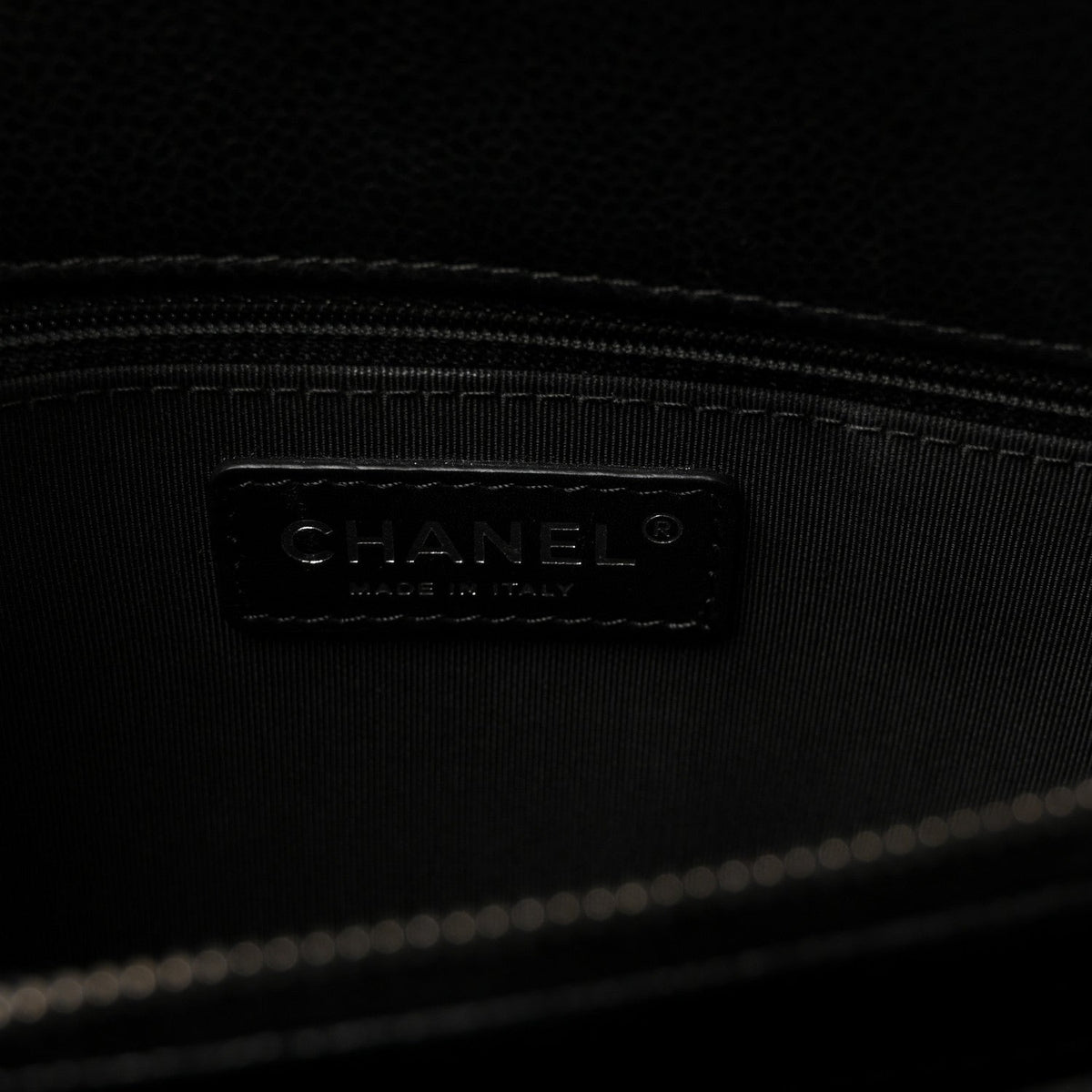 Caviar Quilted Small City Shopping Tote Black