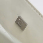 CHANEL CLASSIC DOUBLE FLAP BAG WHITE SILVER HARDWARE 25CM