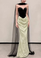 Mermaid Sweetheart Satin Long Prom Dress, Evening Dress cg26185