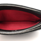 Aged Calfskin Chevron Quilted Small Gabrielle Clutch With Chain Black