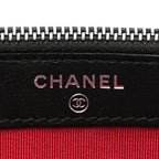 Aged Calfskin Chevron Quilted Small Gabrielle Clutch With Chain Black