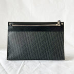 Dior Homme Oblique Leather Zip Pouch (for men)