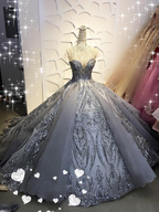 Sparkly Sequins Red Off The Shoulder Ball Gown Fashion A Line Sweet 16 Dress cc1750