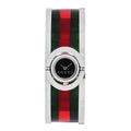 Stainless Steel Acetate 23mm Twirl Web Quartz Watch Black