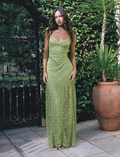 Elegant Green Lace Long Prom Dresses Prom Gowns