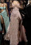 Pink Lace Long Prom Dresses Formal Party Dress Birthday Outfit cg26118