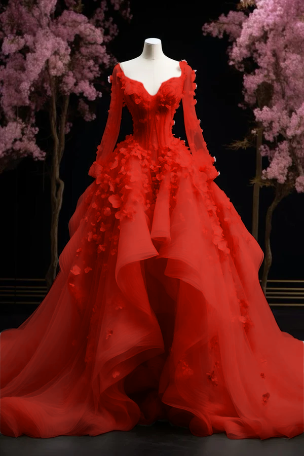 A Line Ball Gown Pink Prom Dress Long Evening Dress