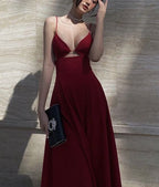 Sexy A-line Spaghetti Straps Long Prom Dress Y1369
