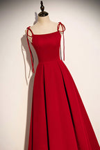 Simple velvet long A line prom dress evening dress s70